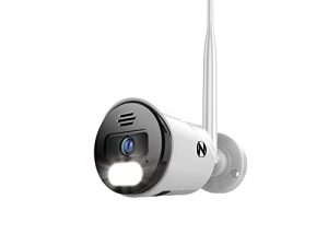 كاميرا Night Owl Wi-Fi IP 4K HD داخلية / خارجية مزدوجة الأضواء مع صوت ثنائي الاتجاه وتنبيهات صوتية مسبقة الضبط وصفارة صفارة للكاميرا مدمجة ، B09LRKTQKT