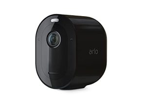 كاميرا Arlo Pro 4 Spotlight - عبوة واحدة - أمان لاسلكي ، فيديو 2K و HDR ، رؤية ليلية ملونة ، صوت ثنائي الاتجاه ، خالي من الأسلاك ، مباشر إلى شبكة WiFi بدون محور ، أسود - VMC4050B