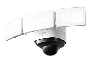 eufy security Floodlight Cam 2 Pro ، تغطية 360 درجة للإمالة والإمالة ، 2K Full HD ، إضاءة ذكية ، مقاومة للعوامل الجوية ، قفل وتعقب موضوع AI على الجهاز ، بدون رسوم شهرية ، سلكي