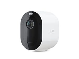 كاميرا Arlo Pro 4 Spotlight - عبوة واحدة - أمان لاسلكي ، فيديو 2K و HDR ، رؤية ليلية ملونة ، صوت ثنائي الاتجاه ، خالي من الأسلاك ، مباشر إلى WiFi بدون محور ، أبيض - VMC4050P
