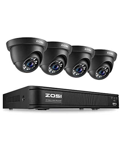 ZOSI 8CH H.265 + نظام كاميرا الأمن المنزلي في الهواء الطلق ، 8 قنوات 1080p HD-TVI DVR و 4 x 720p مراقبة CCTV كاميرا قبة مع 80ft IR للرؤية الليلية ، كشف الحركة ، الوصول عن بعد (بدون محرك أقراص ثابت) ZOSI 8CH H.265 + نظام كاميرا الأمن المنزلي في الهواء الطلق ، 8 قنوات 1080p HD-TVI DVR و 4 x 720p مراقبة CCTV كاميرا قبة مع 80ft IR للرؤية الليلية ، كشف الحركة ، الوصول عن بعد (بدون محرك أقراص ثابت)