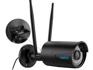 كاميرات REOLINK الخارجية للأمان ، نظام كاميرا واي فاي 4MP HD 2.4 / 5 GHz لأمن المنزل ، رؤية ليلية 100 قدم ، IP66 مقاوم للماء ، كشف ذكي للشخص / السيارة ، يعمل مع مساعد Google ، RLC-410W