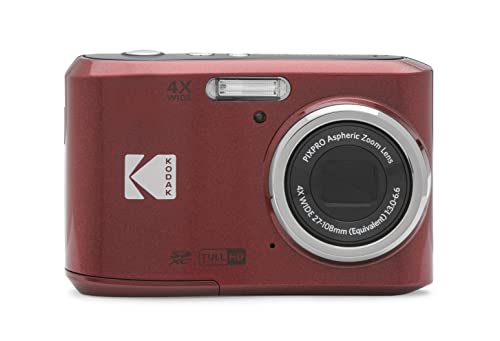 كاميرا KODAK PIXPRO Friendly Zoom FZ45-RD الرقمية بدقة 16 ميجابكسل مع زووم بصري 4X بزاوية عريضة 27 مم وشاشة إل سي دي 2.7 بوصة (أحمر) كاميرا KODAK PIXPRO Friendly Zoom FZ45-RD الرقمية بدقة 16 ميجابكسل مع زووم بصري 4X بزاوية عريضة 27 مم وشاشة إل سي دي 2.7 بوصة (أحمر)