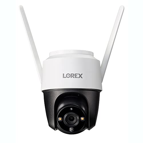 كاميرا أمان واي فاي داخلية / خارجية من Lorex 2K Pan-Tilt مع بطاقة MicroSD بسعة 32 جيجابايت ، وتتبع تلقائي ، ورؤية ليلية ملونة ، واكتشاف الأشخاص ، وضوء تحذير / صفارة الإنذار كاميرا أمان واي فاي داخلية / خارجية من Lorex 2K Pan-Tilt مع بطاقة MicroSD بسعة 32 جيجابايت ، وتتبع تلقائي ، ورؤية ليلية ملونة ، واكتشاف الأشخاص ، وضوء تحذير / صفارة الإنذار
