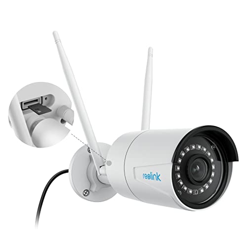 REOLINK Security Camera Outdoor ، نظام كاميرات أمان واي فاي 4 ميجا بيكسل للمنزل ، 2.4 / 5 جيجا هرتز WiFi ، رؤية ليلية ، IP66 مقاوم للماء ، كشف ذكي للشخص / السيارة ، يعمل مع مساعد Google ، RLC-410W REOLINK Security Camera Outdoor ، نظام كاميرات أمان واي فاي 4 ميجا بيكسل للمنزل ، 2.4 / 5 جيجا هرتز WiFi ، رؤية ليلية ، IP66 مقاوم للماء ، كشف ذكي للشخص / السيارة ، يعمل مع مساعد Google ، RLC-410W