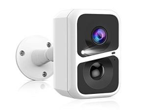 BEENOCAM Security Camera Wireless Outdoor ، 1080P HD قابلة للشحن بطارية تعمل بالطاقة كاميرا مراقبة واي فاي للخارج / داخلي مع كشاف صفارة الإنذار ، كشف الحركة بالذكاء الاصطناعي ، رؤية ليلية ملونة ، تحدث ثنائي الاتجاه