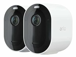 Arlo VMC2230-100NAR Essential Spotlight Wireless Camera (2 Pack) 1080p Video، Color Night Vision، 2 Way Audio، Direct to WiFi No Hub - مجدد معتمد ، أبيض (مجدد)
