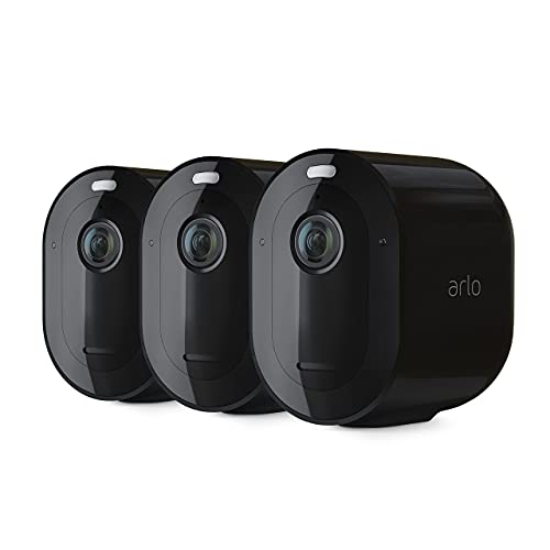 كاميرا Arlo Pro 4 Spotlight - 3 عبوات - أمان لاسلكي ، فيديو 2K و HDR ، رؤية ليلية ملونة ، صوت ثنائي الاتجاه ، خالي من الأسلاك ، مباشر إلى WiFi بدون محور ، أسود - VMC4350B (متجدد) كاميرا Arlo Pro 4 Spotlight - 3 عبوات - أمان لاسلكي ، فيديو 2K و HDR ، رؤية ليلية ملونة ، صوت ثنائي الاتجاه ، خالي من الأسلاك ، مباشر إلى WiFi بدون محور ، أسود - VMC4350B (متجدد)