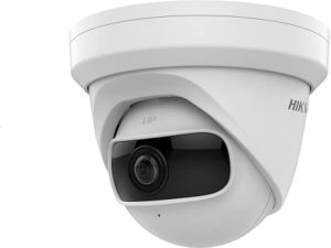 DS-2CD2345G0P-I 4 ميجابكسل 180 درجة زاوية عرض بانورامية فائقة الاتساع ، كاميرا فيش قبة POE IP ، رؤية ليلية 30 قدم داخلية ، متوافقة مع Hikvision NVR