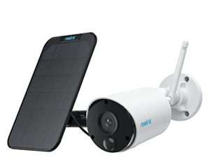 REOLINK Solar WiFi Camera Security Outdoor ، خالية من الأسلاك بنسبة 100٪ ، تعمل بالبطارية اللاسلكية ، 1080 بكسل ، محادثة ثنائية الاتجاه ، رؤية ليلية ، اكتشاف حركة PIR ، تعمل مع Alexa ، Argus Eco مع لوحة شمسية