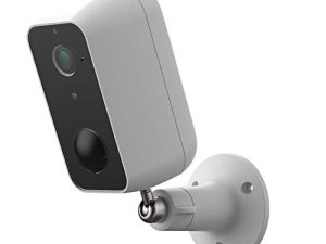 Feit Electric CAM / WM / WiFi / BAT 1080p HD خارجي يعمل بالبطارية واي فاي كاميرا مراقبة منزلية ذكية مع رؤية ليلية ، صوت ثنائي الاتجاه ، أبيض