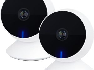 LAXIHUB Baby Camera Monitor ، M1 Security WiFi Camera with Sound & Motion Detection ، 2.4G Wi-Fi ، 1080P FHD ، صوتين ، رؤية ليلية ، متوافق مع Alexa & Google Assistant (عبوتان)