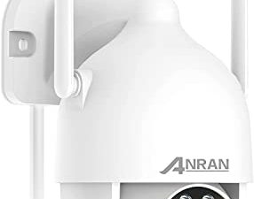 ANRAN Security Camera Outdoor with Spotlight and Siren ، 2K 2.4g WiFi PTZ Wired Camera Outdoor with 360 ° View، Color Night Vision، IP66 Waterproof، Two Way Audio، SD and Cloud Storage، P2 White