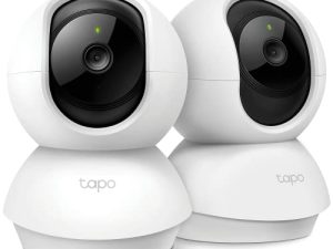 TP-Link Tapo 2K Pan / Tilt Security Camera for Baby Monitor، Dog Camera with Motion Detection، 2-Way Audio، Siren، Night Vision، Cloud & SD Card Storage، يعمل مع Alexa & Google Home، 2-Pack (C210P2)