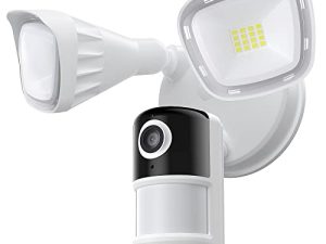 كاميرا ieGeek Floodlight ، كاميرا أمان منزلية خارجية ، كاميرا خارجية بإضاءة فلود سلكية 2K مع كاميرا مستشعر الحركة ، 2600 لومن ، رؤية ليلية ملونة ، صفارة صفارة 110dB ، صوت ثنائي الاتجاه ، IP65