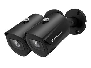 Amcrest 2-Pack UltraHD 5MP Outdoor POE Camera 2592 x 1944p Bullet IP Security Camera، Outdoor IP67 Waterproof، 103 ° FOV، 2.8mm Lens، 98.4ft Night Vision، 5-Megapixel، IP5M-B1186EB-28MM (أسود)