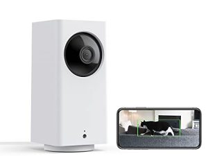 كاميرا Wyze Cam Pan v2 360 درجة للحيوانات الأليفة مع تطبيق الهاتف 2.4 جيجا هرتز Wi-Fi Plug-in PTZ داخلي كاميرا مراقبة ذكية للكلاب والقطط الطفل لمراقبة كبار السن ، تعمل مع Alexa