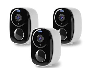 كاميرات مراقبة Rraycom 3Pack لاسلكية خارجية ، كاميرا تعمل بالبطارية لأمن المنزل ، سحابة / SD (حتى 256 جيجا) ، كاميرات حماية منزلية مع كشف الحركة بالذكاء الاصطناعي ، رؤية ليلية ملونة ، صوت ثنائي الاتجاه