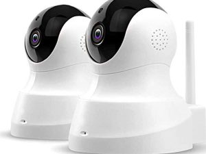 TENVIS Home Security Camera - 1080P FHD Pet Cameras (2-Pack) ، نظام أمان منزلي مع اكتشاف الحركة ، صوت ثنائي الاتجاه ، رؤية ليلية ، PTZ ، نظام مراقبة داخلي وجهاز مراقبة عن بعد للأطفال / الحيوانات الأليفة