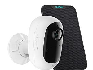 REOLINK كاميرا أمان لاسلكية خارجية ، بطارية تعمل بالطاقة الشمسية مع 1080P HD ، رؤية ليلية ، حديث ثنائي الاتجاه ، 2.4 جيجا هرتز WiFi لمراقبة المنزل ، لا حاجة إلى محور ، Argus 2E مع لوحة شمسية