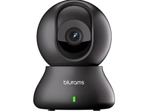 كاميرا أمان blurams ، كاميرا مراقبة للحيوانات الأليفة 2K بدقة 360 درجة لأمن المنزل مع تتبع الحركة الذكية ، تطبيق الهاتف ، رؤية ليلية بالأشعة تحت الحمراء ، صفارة الإنذار ، تعمل مع Alexa & Google Assistant & IFTTT ، صوت ثنائي الاتجاه