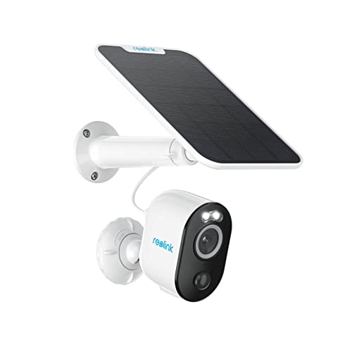 REOLINK Security Camera Wireless Outdoor ، رؤية ليلية 2K 4MP مع ضوء كشاف ، 2.4 / 5GHz واي فاي ثنائي النطاق ، بطارية خالية من الأسلاك تعمل بالطاقة الشمسية ، كشف ذكي للإنسان / السيارة ، Argus 3 Pro مع لوحة شمسية REOLINK Security Camera Wireless Outdoor ، رؤية ليلية 2K 4MP مع ضوء كشاف ، 2.4 / 5GHz واي فاي ثنائي النطاق ، بطارية خالية من الأسلاك تعمل بالطاقة الشمسية ، كشف ذكي للإنسان / السيارة ، Argus 3 Pro مع لوحة شمسية