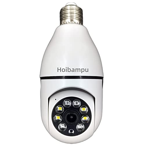 Hoibampu 1 Pack 2.4G Wireless Light Socket Bulb Security برغي خارجي في الكاميرا 1080P HD داخلي وخارجي ذكي كاميرا مصباح إضاءة للمنزل مع صوتي ثنائي الاتجاه ، رؤية ليلية ، إنذار للكشف عن الحركة البشرية Hoibampu 1 Pack 2.4G Wireless Light Socket Bulb Security برغي خارجي في الكاميرا 1080P HD داخلي وخارجي ذكي كاميرا مصباح إضاءة للمنزل مع صوتي ثنائي الاتجاه ، رؤية ليلية ، إنذار للكشف عن الحركة البشرية
