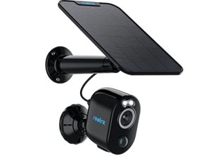 REOLINK Security Camera Wireless Outdoor ، رؤية ليلية 2K 4MP مع ضوء كشاف ، 2.4 / 5Ghz واي فاي ثنائي النطاق ، بطارية خالية من الأسلاك تعمل بالطاقة الشمسية ، كشف ذكي ، Timelapse ، Argus 3 Pro مع لوحة شمسية (أسود)