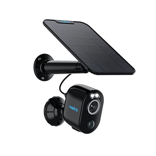 REOLINK Security Camera Wireless Outdoor ، رؤية ليلية 2K 4MP مع ضوء كشاف ، 2.4 / 5Ghz واي فاي ثنائي النطاق ، بطارية خالية من الأسلاك تعمل بالطاقة الشمسية ، كشف ذكي ، Timelapse ، Argus 3 Pro مع لوحة شمسية (أسود) REOLINK Security Camera Wireless Outdoor ، رؤية ليلية 2K 4MP مع ضوء كشاف ، 2.4 / 5Ghz واي فاي ثنائي النطاق ، بطارية خالية من الأسلاك تعمل بالطاقة الشمسية ، كشف ذكي ، Timelapse ، Argus 3 Pro مع لوحة شمسية (أسود)