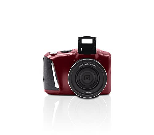 كاميرا رقمية Minolta MND50 بدقة 48 ميجابكسل / 4K فائقة الدقة (أحمر) كاميرا رقمية Minolta MND50 بدقة 48 ميجابكسل / 4K فائقة الدقة (أحمر)