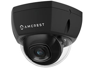 Amcrest UltraHD 4K (8MP) كاميرا قبة POE IP للأمان الخارجي ، 98 قدمًا للرؤية الليلية ، عدسة 2.8 مم ، IP67 مانعة لتسرب الماء ، قبة مقاومة للتخريب IK10 ، تسجيل MicroSD بسعة 256 جيجابايت ، أسود (IP8M-2493EB-V2)