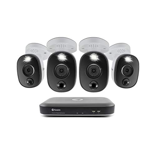 نظام كاميرا Swann Home Security مع 2 تيرابايت HDD ، 8 قنوات 4 كاميرات ، 4K Ultra HD DVR ، مراقبة سلكية داخلية / خارجية ، رؤية ليلية ملونة ، ضوء تحذير من الحرارة / الحركة ، Alexa + Google ، SWDVK-855804WL نظام كاميرا Swann Home Security مع 2 تيرابايت HDD ، 8 قنوات 4 كاميرات ، 4K Ultra HD DVR ، مراقبة سلكية داخلية / خارجية ، رؤية ليلية ملونة ، ضوء تحذير من الحرارة / الحركة ، Alexa + Google ، SWDVK-855804WL