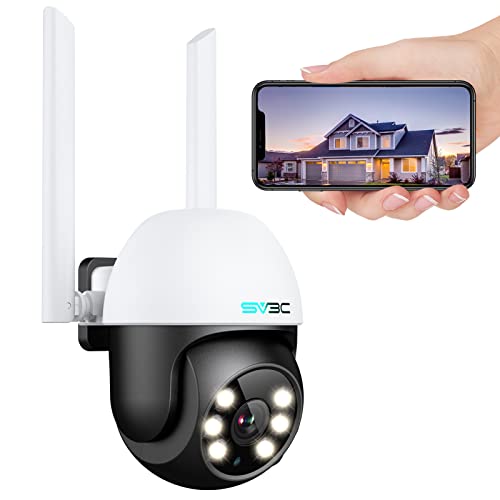 SV3C PTZ Security Camera في الهواء الطلق ، كاميرا IP WiFi ذات قبة قابلة للإمالة مع تتبع تلقائي ، رؤية ليلية ملونة بدقة 1080 بكسل ، صوت ثنائي الاتجاه ، اكتشاف بشري ، مقاوم للماء ، تسجيل 24/7 ، تخزين بطاقة SD ، الوصول عن بعد SV3C PTZ Security Camera في الهواء الطلق ، كاميرا IP WiFi ذات قبة قابلة للإمالة مع تتبع تلقائي ، رؤية ليلية ملونة بدقة 1080 بكسل ، صوت ثنائي الاتجاه ، اكتشاف بشري ، مقاوم للماء ، تسجيل 24/7 ، تخزين بطاقة SD ، الوصول عن بعد