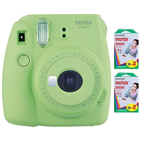 كاميرا Fujifilm Instax Mini 9 الفورية (أخضر ليموني) مع 2 × حزمة فيلم مزدوج فوري (40 تعريضًا) كاميرا Fujifilm Instax Mini 9 الفورية (أخضر ليموني) مع 2 × حزمة فيلم مزدوج فوري (40 تعريضًا)