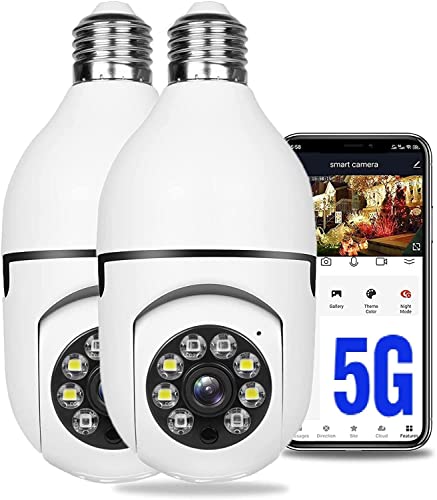 KOWVOWZ قطعتان من كاميرات الأمان 360 درجة لاسلكية خارجية ، كاميرا 2.4 جيجاهرتز و 5 جيجاهرتز بمصباح إضاءة WiFi ، 1080 بكسل داخلي لنظام الكاميرا المنزلية ، كشف الحركة ، صوت ثنائي الاتجاه (قطعتان) KOWVOWZ قطعتان من كاميرات الأمان 360 درجة لاسلكية خارجية ، كاميرا 2.4 جيجاهرتز و 5 جيجاهرتز بمصباح إضاءة WiFi ، 1080 بكسل داخلي لنظام الكاميرا المنزلية ، كشف الحركة ، صوت ثنائي الاتجاه (قطعتان)