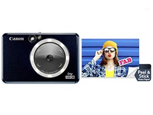 طابعة الكاميرا الفورية Canon Ivy CLIQ + 2 ، طابعة الهواتف الذكية ، كحلي داكن (4519C005)