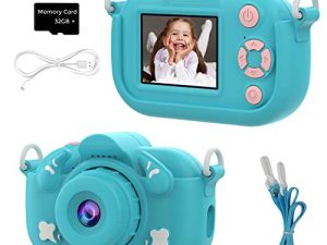 كاميرا رقمية للأطفال للبنات والأولاد من سن 3-9 سنوات ، كاميرات فيديو رقمية عالية الدقة للأطفال الصغار مع فيديو 1080 بكسل ، هدية عيد الميلاد وكاميرا محمولة للأطفال بعمر 3 4 5 6 7 8 9 سنوات مع بطاقة SD 32 جيجابايت