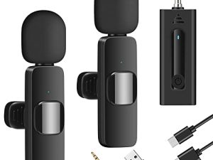 ميكروفون لاسلكي BZXZB للكاميرا / GoPro / الكمبيوتر / الكمبيوتر المحمول / MacBook / الهاتف ، ميكروفون Lavalier Lapel الاحترافي لتسجيل الفيديو ، YouTube ، Vlog ، Tiktok ، مقابلة