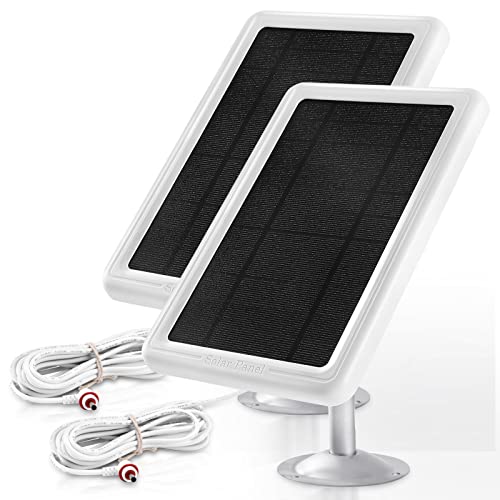 Ring Camera Charger Outdoor ، Ring Solar Panel لبطارية كاميرا Spotlight و Stick Up Cam Battery ، Ring Accessories ، 5V 4.5W Output Super Fast Charging 3.5mm Plug to Device (2 Pack-White) Ring Camera Charger Outdoor ، Ring Solar Panel لبطارية كاميرا Spotlight و Stick Up Cam Battery ، Ring Accessories ، 5V 4.5W Output Super Fast Charging 3.5mm Plug to Device (2 Pack-White)