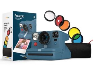 Polaroid Now + Blue Grey (9063) - كاميرا فيلم فورية متصلة بالبلوتوث من النوع I مع مجموعة فلتر عدسة إضافية