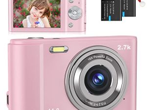 كاميرا رقمية ، كاميرا أطفال فائقة الدقة 2.7K 44 ميجابكسل وكاميرا تصوير رقمية 16x زووم رقمي وشاشة 3.0 بوصة كاميرا صغيرة مدمجة للأطفال والأولاد والبنات والطلاب والمراهقين