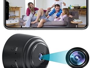 كاميرا KUTUKU 1080P WiFi لأمن المكاتب المنزلية ، وكاشف الكاميرا الخفية للتجسس , كاميرا مراقبة خارجية داخلية مع رؤية ليلية وحركة ، كاميرات سيارة للمراقبة - الحجم: 1.2 × 1.2 × 2.1 بوصة