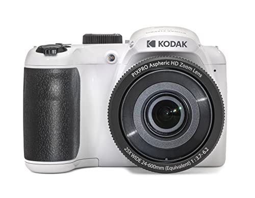 كاميرا KODAK PIXPRO Astro Zoom AZ255-WH الرقمية بدقة 16 ميجابكسل مع زووم بصري 25X بزاوية عرض 24 مم بزاوية عريضة 1080 بكسل وشاشة LCD مقاس 3 بوصات (أبيض) كاميرا KODAK PIXPRO Astro Zoom AZ255-WH الرقمية بدقة 16 ميجابكسل مع زووم بصري 25X بزاوية عرض 24 مم بزاوية عريضة 1080 بكسل وشاشة LCD مقاس 3 بوصات (أبيض)