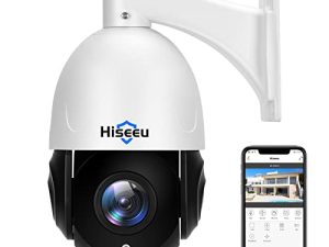 كاميرا مراقبة Hiseeu 5MP 30X PoE PTZ ، كاميرا خارجية بتقنية التكبير البصري 30X ، صوت ثنائي الاتجاه ، رؤية ليلية / ليلية 500 قدم ، اكتشاف الإنسان ، IP67 مقاوم للماء ، PoE + نظام كاميرا قبة عالي السرعة Work PoE