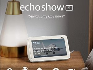 إيكو شو 5 (الجيل الثاني ، إصدار 2021) | شاشة ذكية مع Alexa وكاميرا 2 MP | جلاسير وايت