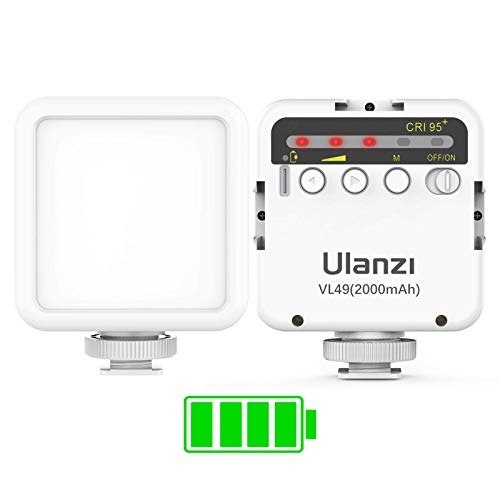 ULANZI VL49 2000mAh LED Video Light w 3 Cold Shoe، Rechargeable Soft Panel for DJI OSMO Mobile 3 Pocket Zhiyun Smooth 4 Sony RX100 VII Canon G7X Mark III A6400 6600 Camera GoPro 10 9 8 Vlogging ULANZI VL49 2000mAh LED Video Light w 3 Cold Shoe، Rechargeable Soft Panel for DJI OSMO Mobile 3 Pocket Zhiyun Smooth 4 Sony RX100 VII Canon G7X Mark III A6400 6600 Camera GoPro 10 9 8 Vlogging