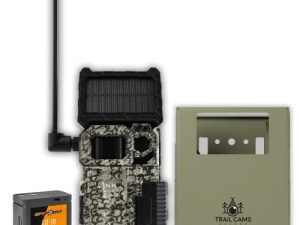 كاميرا SPYPOINT Link-Micro-S-LTE تعمل بالطاقة الشمسية الخلوية مع بطارية LIT-10 وحافظة فولاذية آمنة (Link-Micro-S-LTE-V)