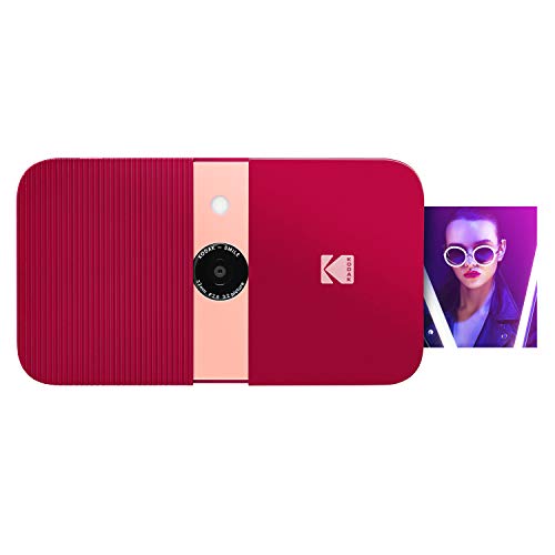 الكاميرا الرقمية للطباعة الفورية KODAK Smile - كاميرا 10 ميجابكسل مفتوحة الشرائح مع طابعة ZINK 2x3 (أحمر) الكاميرا الرقمية للطباعة الفورية KODAK Smile - كاميرا 10 ميجابكسل مفتوحة الشرائح مع طابعة ZINK 2x3 (أحمر)