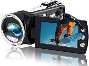 كاميرا فيديو Heegomn للأطفال Full HD 1080P 24MP مسجل كاميرات رقمية ليوتيوب TikTok Kid Camcorder 2.7 "Rotation Screen Vlogging Camera for Teens Children Beginners