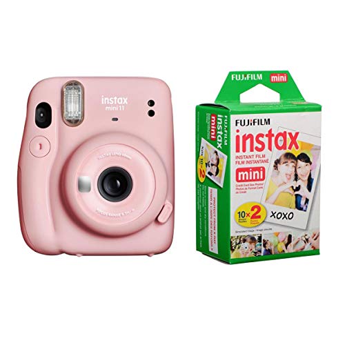 كاميرا Fujifilm Instax Mini 11 بفيلم فوري ، مع حزمة مزدوجة من فيلم Fujifilm instax Mini Instant Daylight ، 20 تعريض (وردي أحمر الخدود) كاميرا Fujifilm Instax Mini 11 بفيلم فوري ، مع حزمة مزدوجة من فيلم Fujifilm instax Mini Instant Daylight ، 20 تعريض (وردي أحمر الخدود)